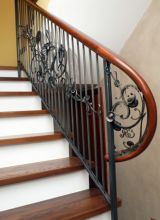 Balustrada drewniano-metalowa