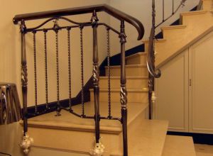 Interior wrought iron railing