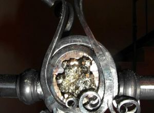 Interior wrought iron railing