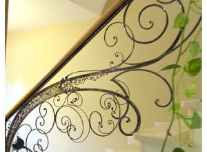 Wrought iron stair railing